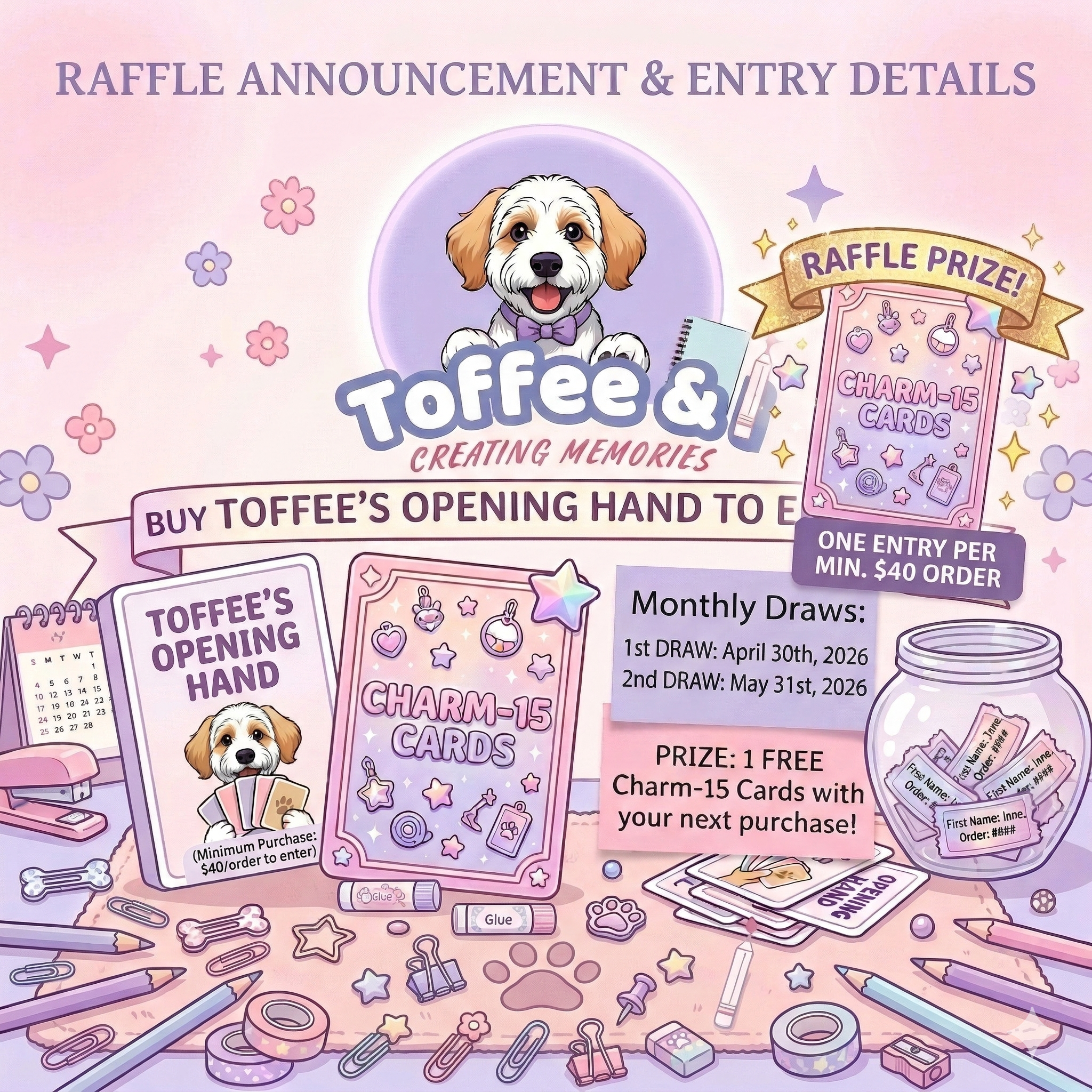 Win a Charm-15 Mystery Giftbox! | Toffee and I Stationery Raffle