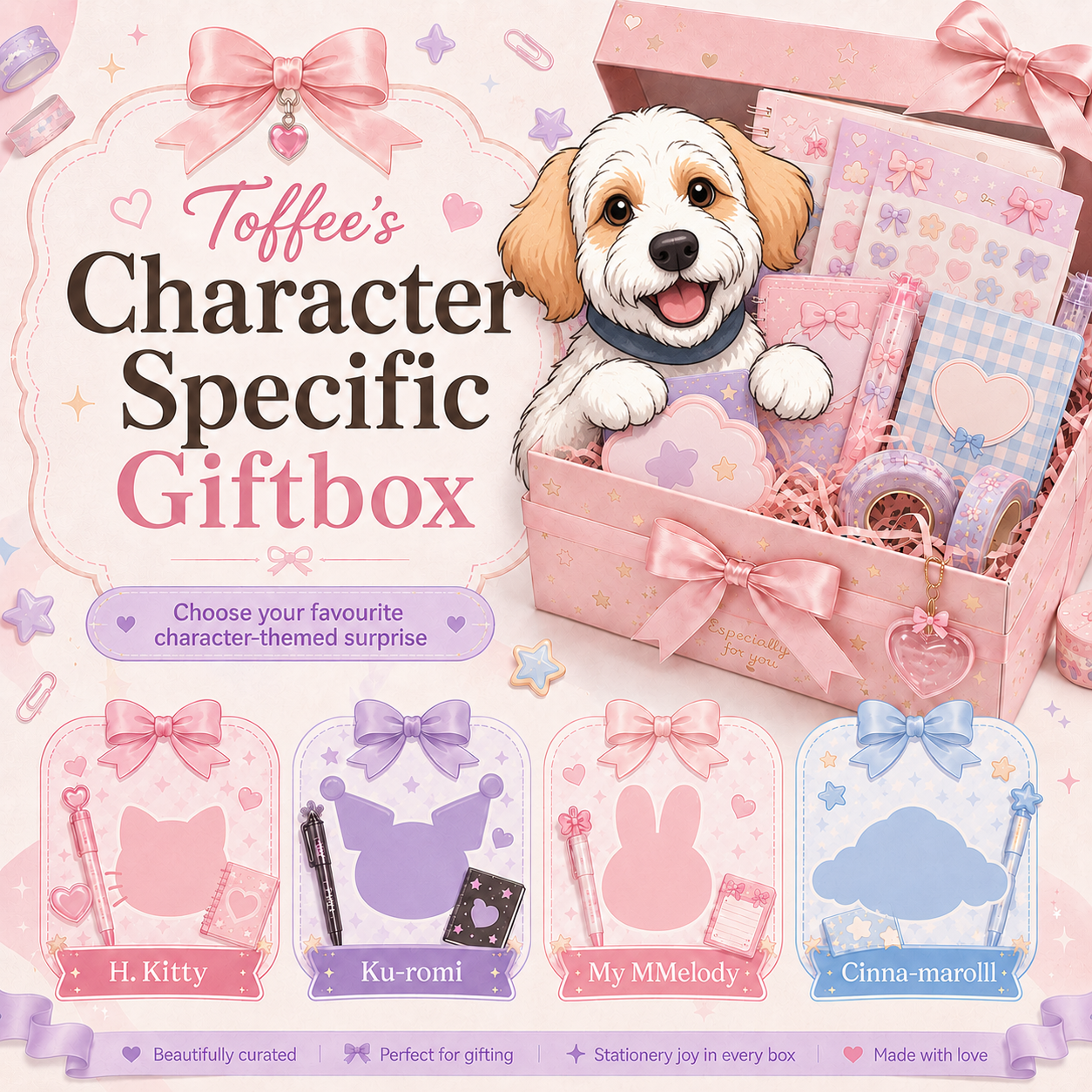 Toffee's Character-Specific Kawaii Stationery Giftboxes Australia