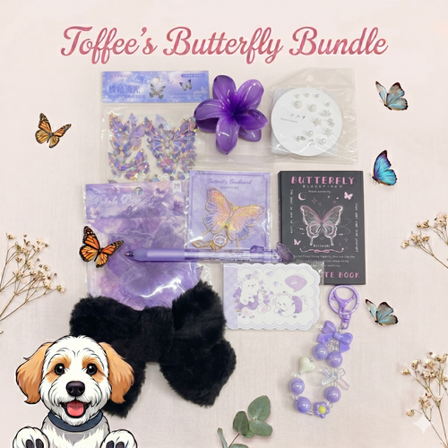 Kawaii Butterfly Stationery Giftbox Australia | Toffee’s Butterfly Stationery Bundle