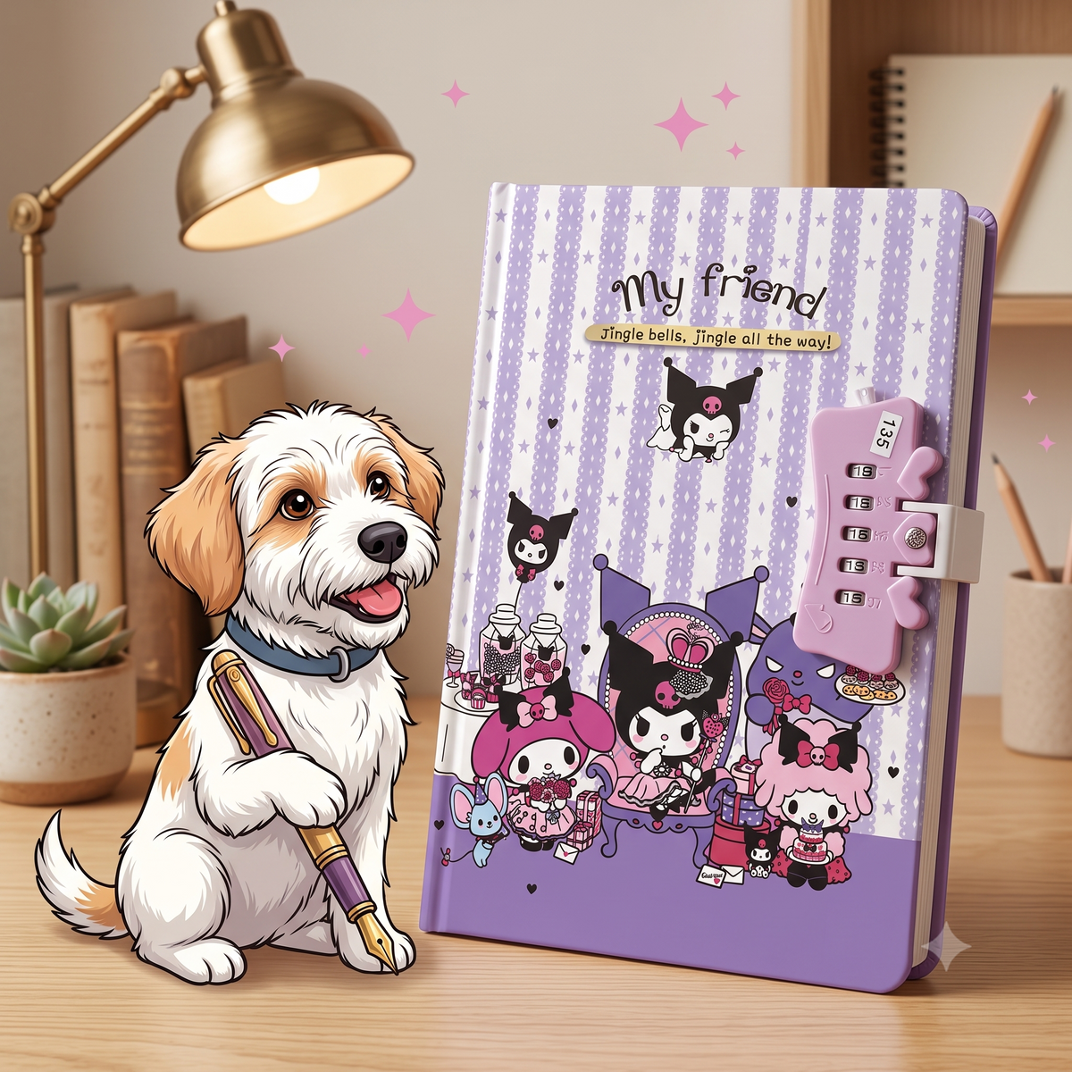 Cute A5 Lockable Character Diary | Combination Lock Secret Journal