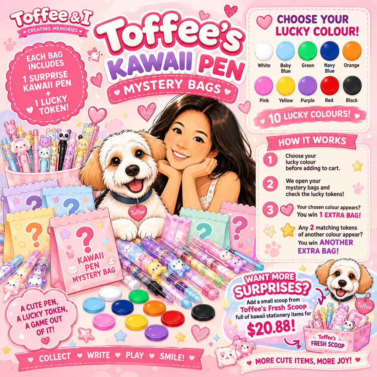 Kawaii Pen Mystery Bags | Lucky Pen Blindbag