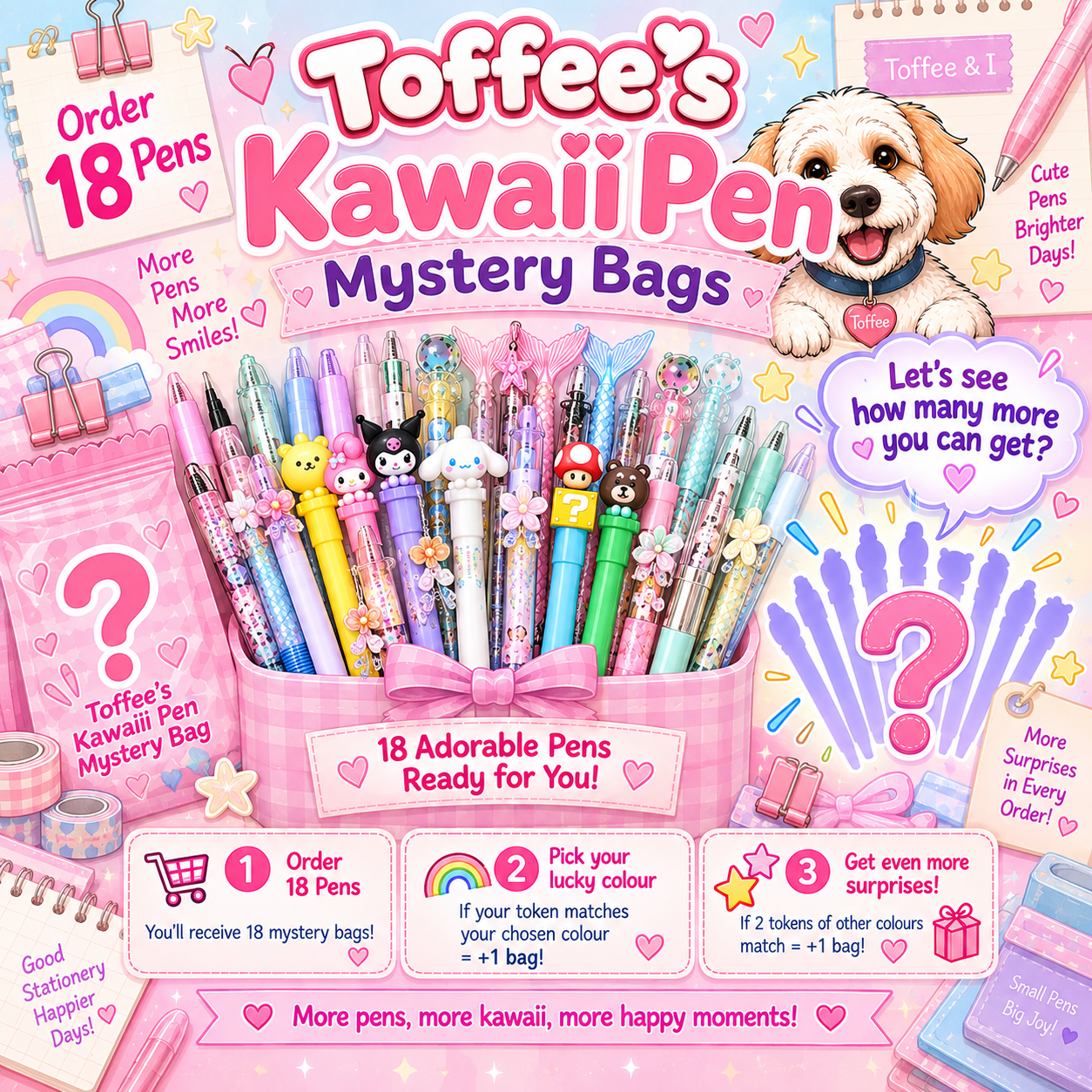 Kawaii Pen Mystery Bags | Lucky Pen Blindbag