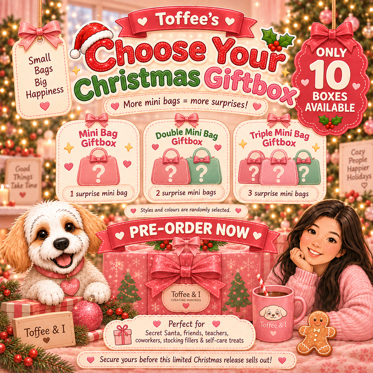 Limited Christmas Mini Bag Self-Care Bundle | Toffee's Christmas Mini Bag Giftbox