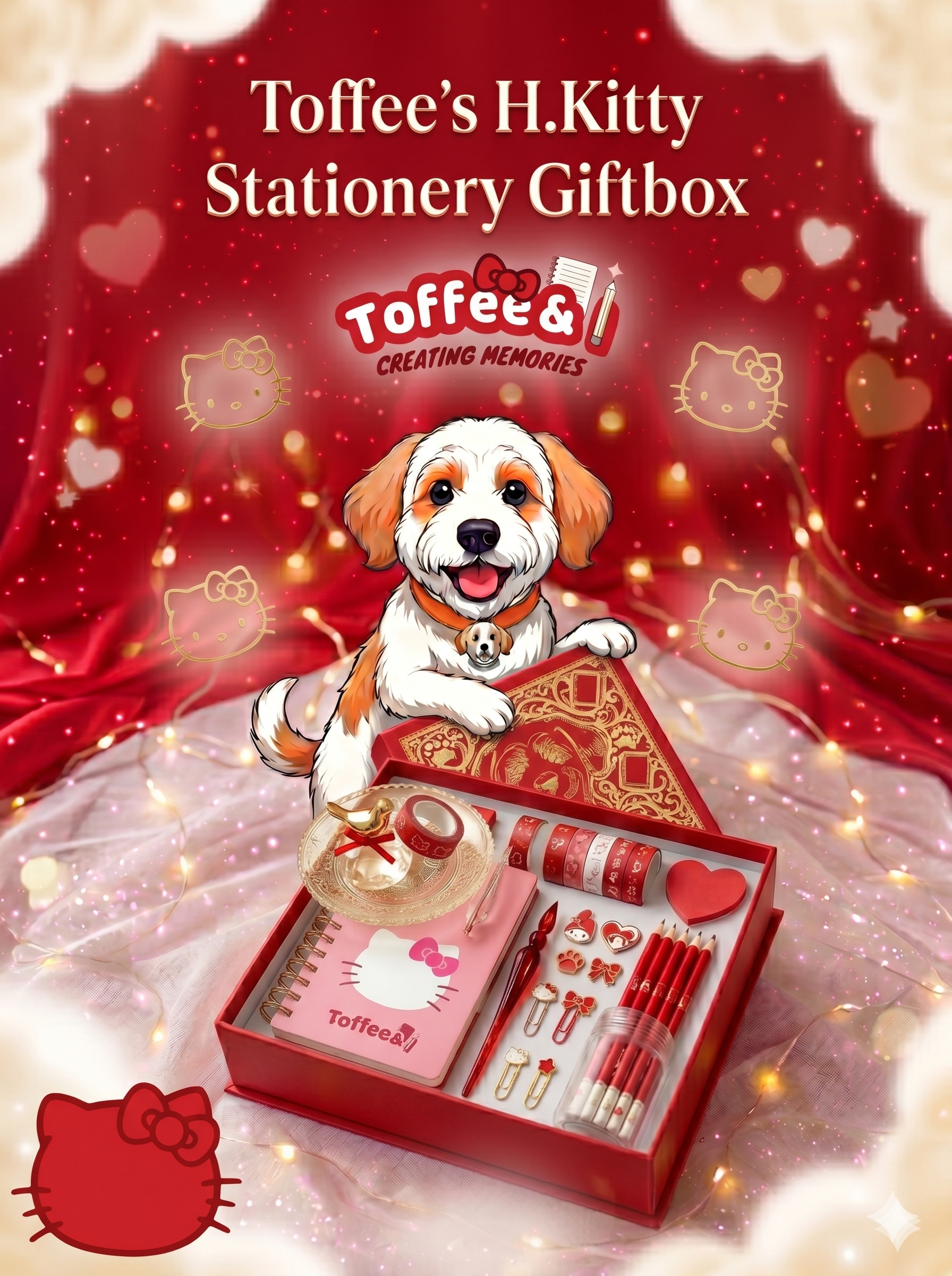 Toffee’s H. Kitty Stationery Giftbox | Kawaii Stationery Giftbox Australia