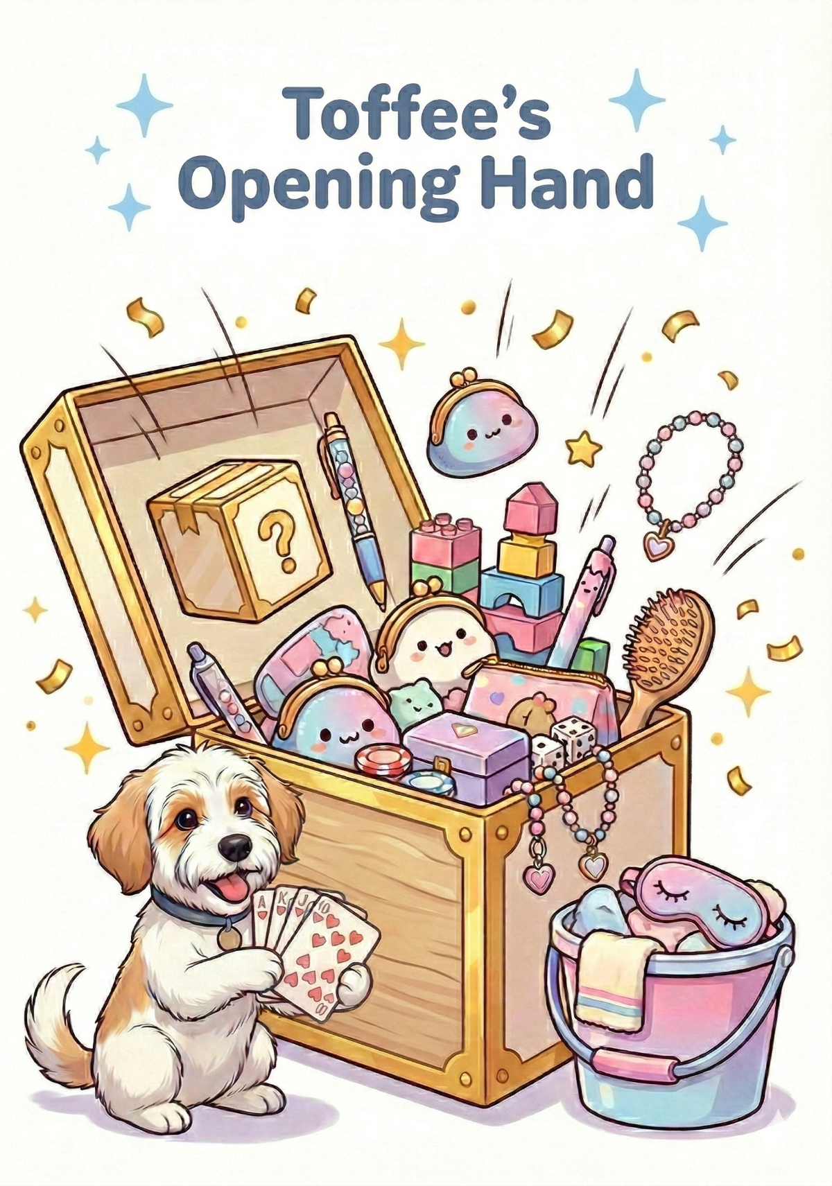 Toffee’s Opening Hand — Kawaii Mystery Stationery Gift Box (Cute Random Surprise Bundle)