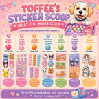 Toffee’s Sticker Scoop – Mystery Sticker Packs & Sheets