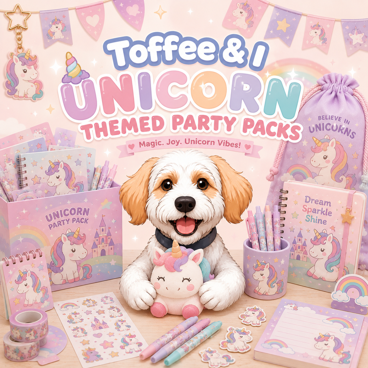 Unicorn Party Favors & Stationery Gift Set | Paw-fect Mini, Happy & Treasure Pack Australia